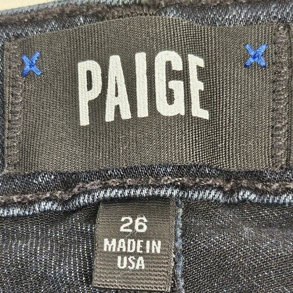PAIGE WOMEN'S VERDUGO ULTRA SKINNY JEAN – DARK BLUE STONE WASHED, SIZE 28 - Picture 5 of 13